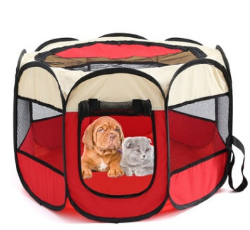 Folding Octagonal Pet Fence Oxford Cloth Cat And Dog Kennel
