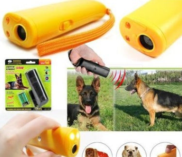 3-in-1 Anti Barking Dog Training Device Ultrasonic Dog Training Repeller LED Flashlight
