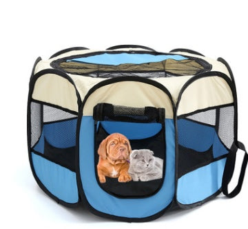 Folding Octagonal Pet Fence Oxford Cloth Cat And Dog Kennel